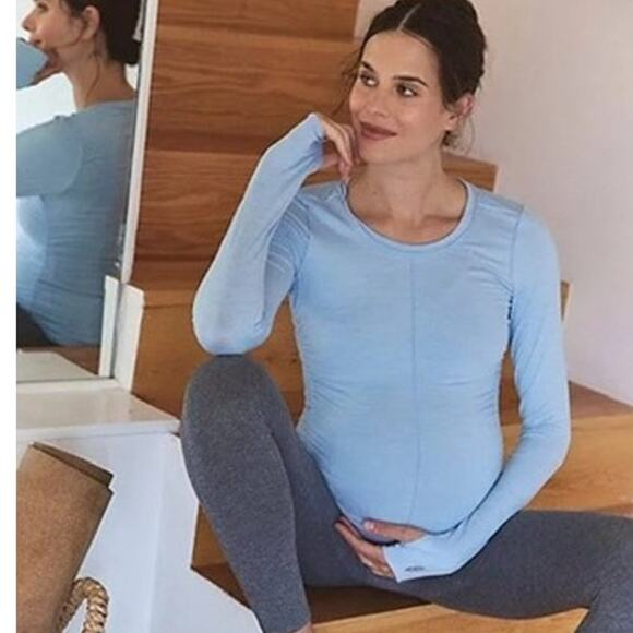 FP Movement x Hatch NWT Blue Bell Right On Run Layer Maternity Long Sleeve Top - Picture 1 of 9